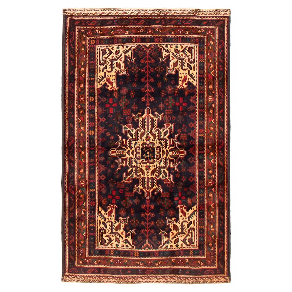 Teimani Navy Rug 4'1" x 6'10" - 4'1 x 6'10