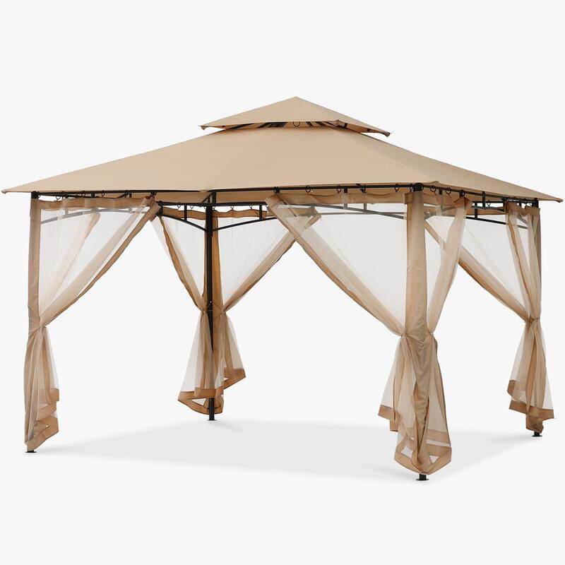 ABCCANOPY Patio Outdoor Gazebo for Double Roof Soft Canopy