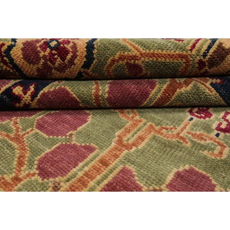 Sage 8'x10' Hand Knotted Arts and Crafts Mission Oushak Area Rug - 8' x 10'