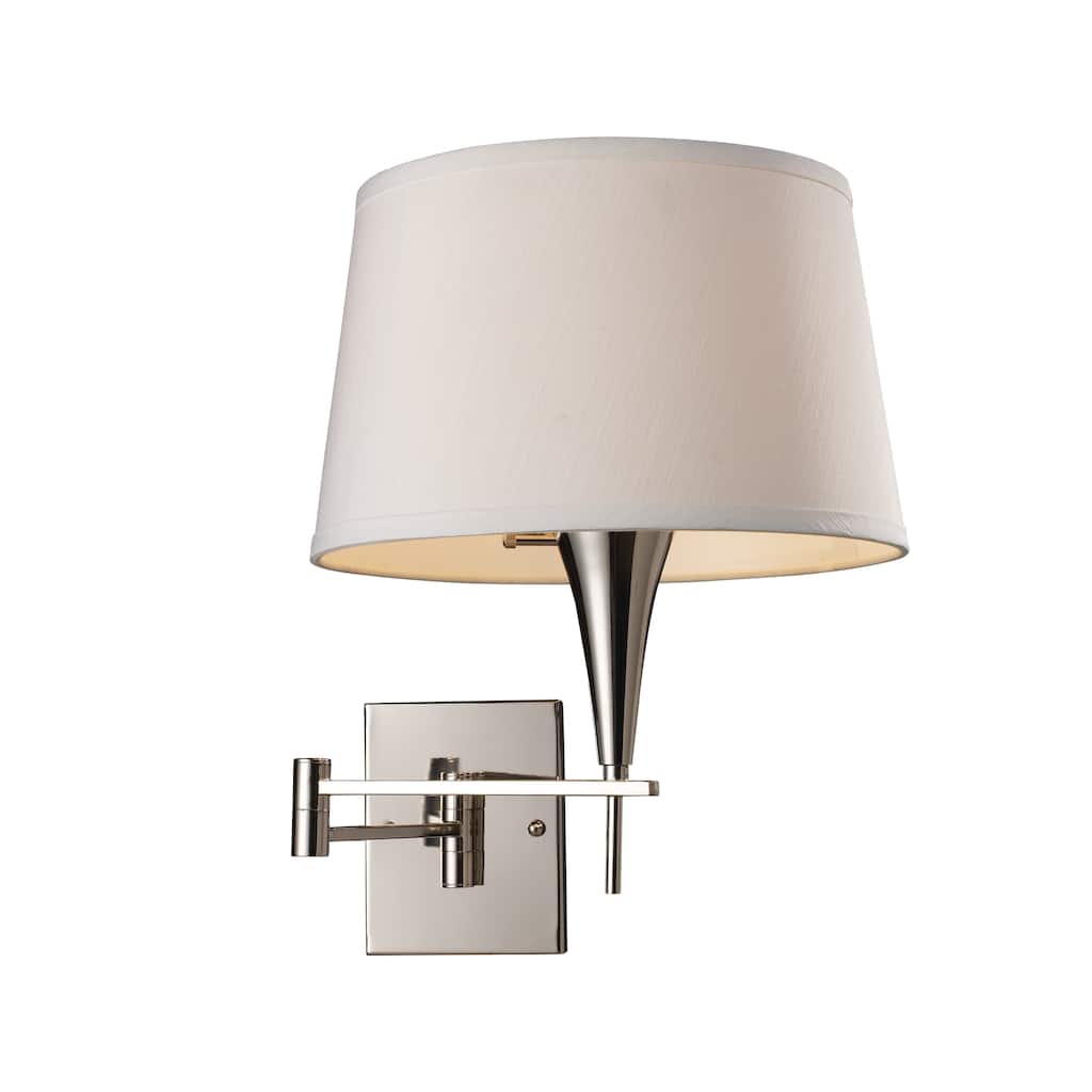 Swingarms 16'' High 1-Light Sconce - Polished Chrome - 16 inch Tall