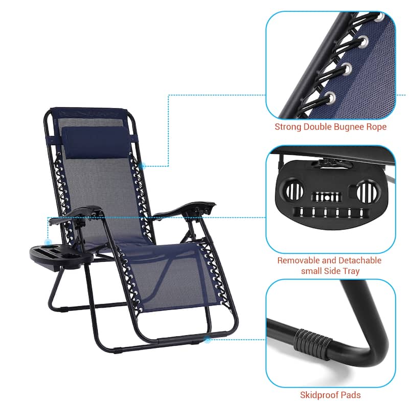 LIVOOSUN Zero Gravity Patio Chairs (Set of 2)