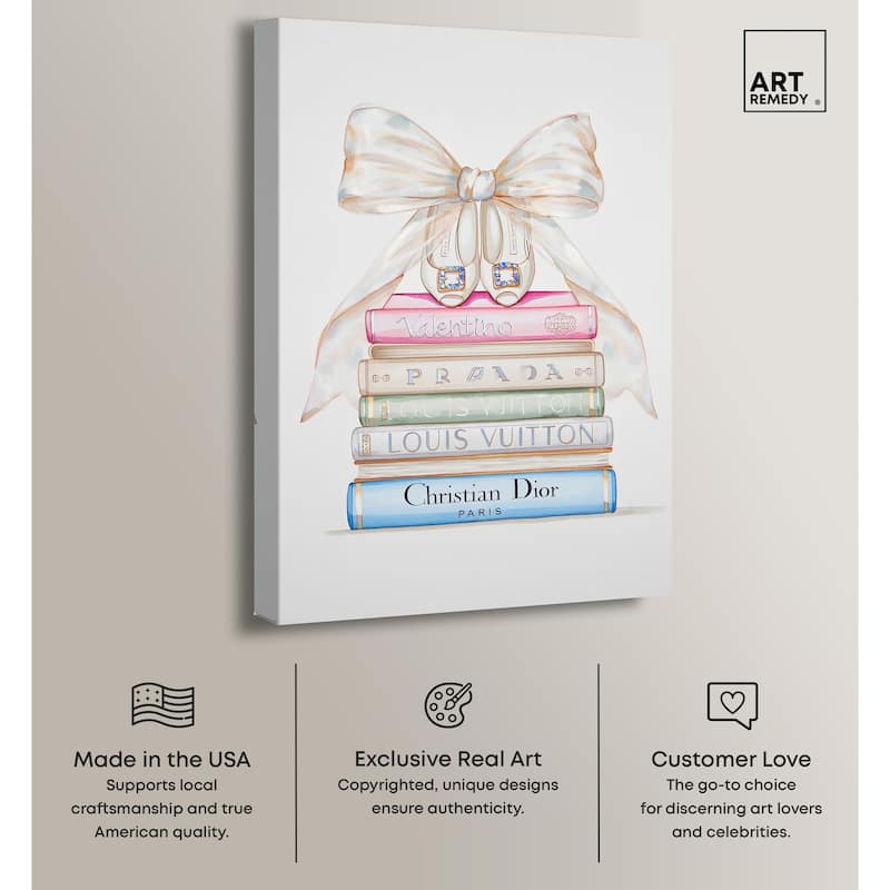 Heel and Luxury Books I Canvas by Art Remedy, Gallery Wrapped