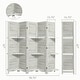 preview thumbnail 3 of 41, HOMCOM 5 Panel 67" Tall Wood Room Divider, Privacy Screen with 3 Display Shelves, and Folding Storage for Bedroom or Home Office