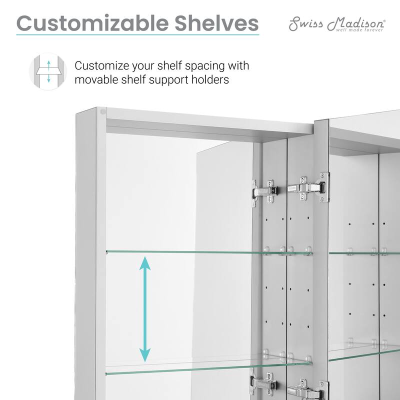 Cache 20 in. x 30 in. Mirrored Aluminum Medicine Cabinet