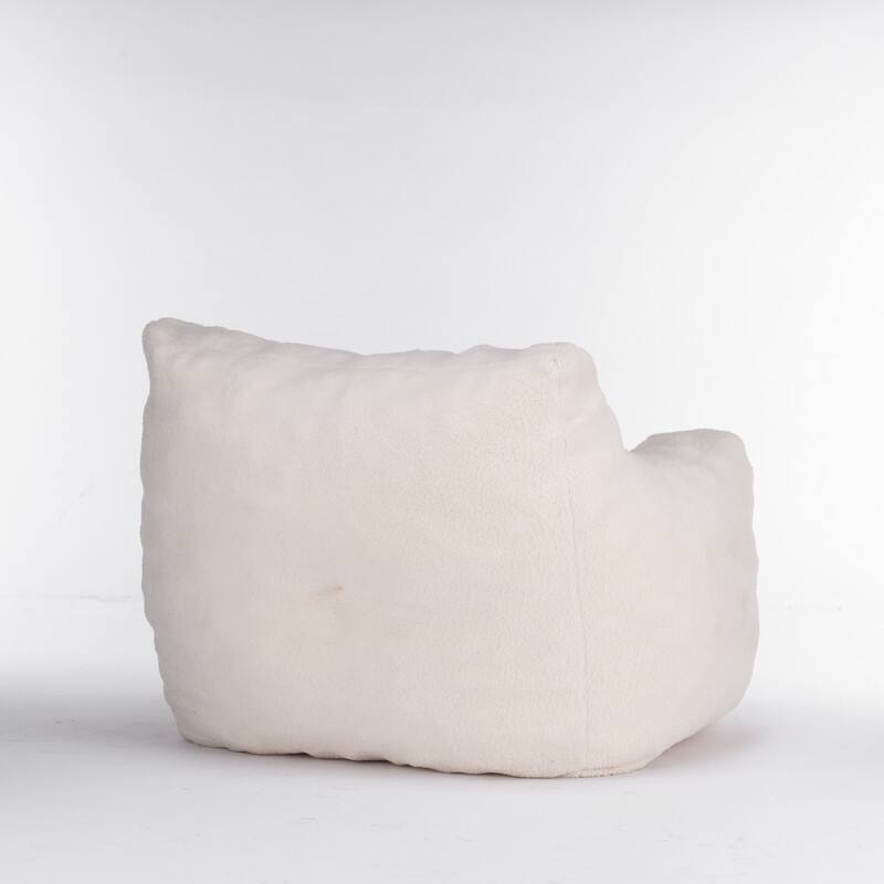 Ultra-Soft Teddy Fabric Memory Foam Bean Bag Chair