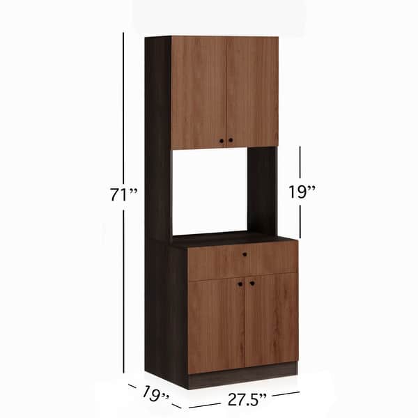dimension image slide 3 of 4, Living Skog Scandi Pantry Kitchen Storage Cabinet