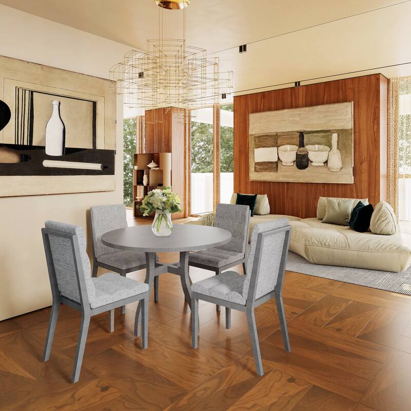 Tufted Upholstery Modern Dining Chairs Set of 2