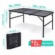 preview thumbnail 6 of 15, Folding Table Adjustable Height, Portable Camping Table with Mesh Bag Lightweight, Carry Handle for Outdoor, Beach, Picnic