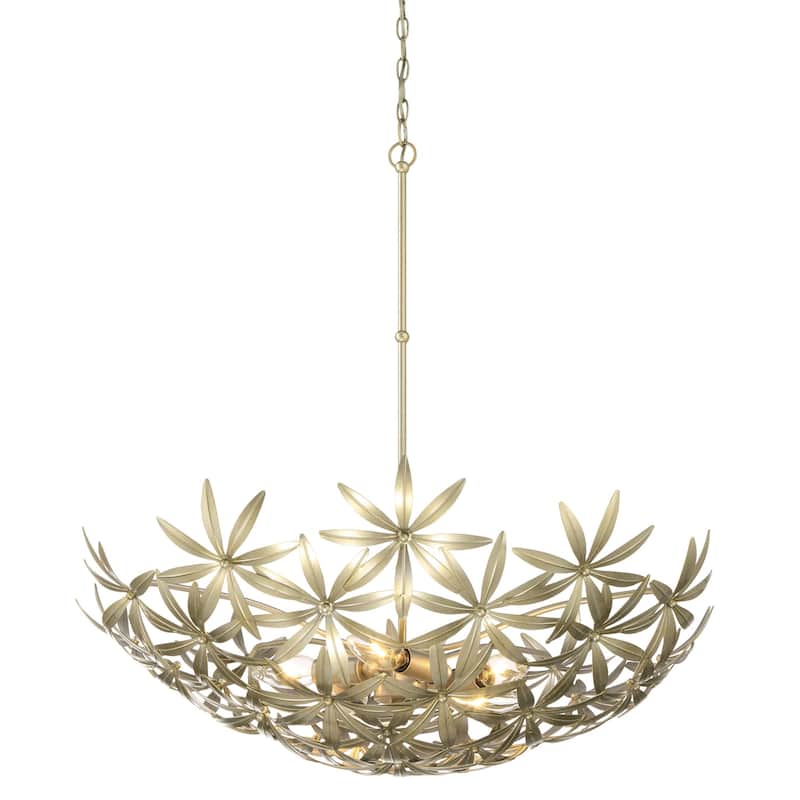 Minka Lavery 2148 Flower Child 5 Light 30" Wide Bowl Pendant - Ambry Gold