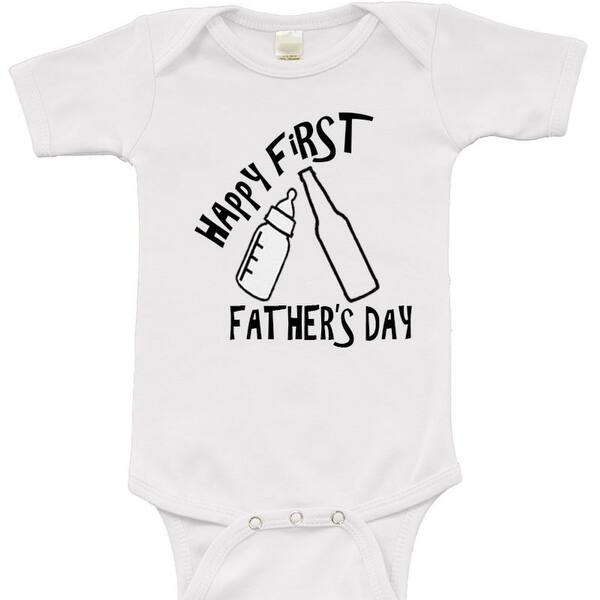 Download Infant Short Sleeve Onesie Happy First Father S Day On Sale Overstock 31160793