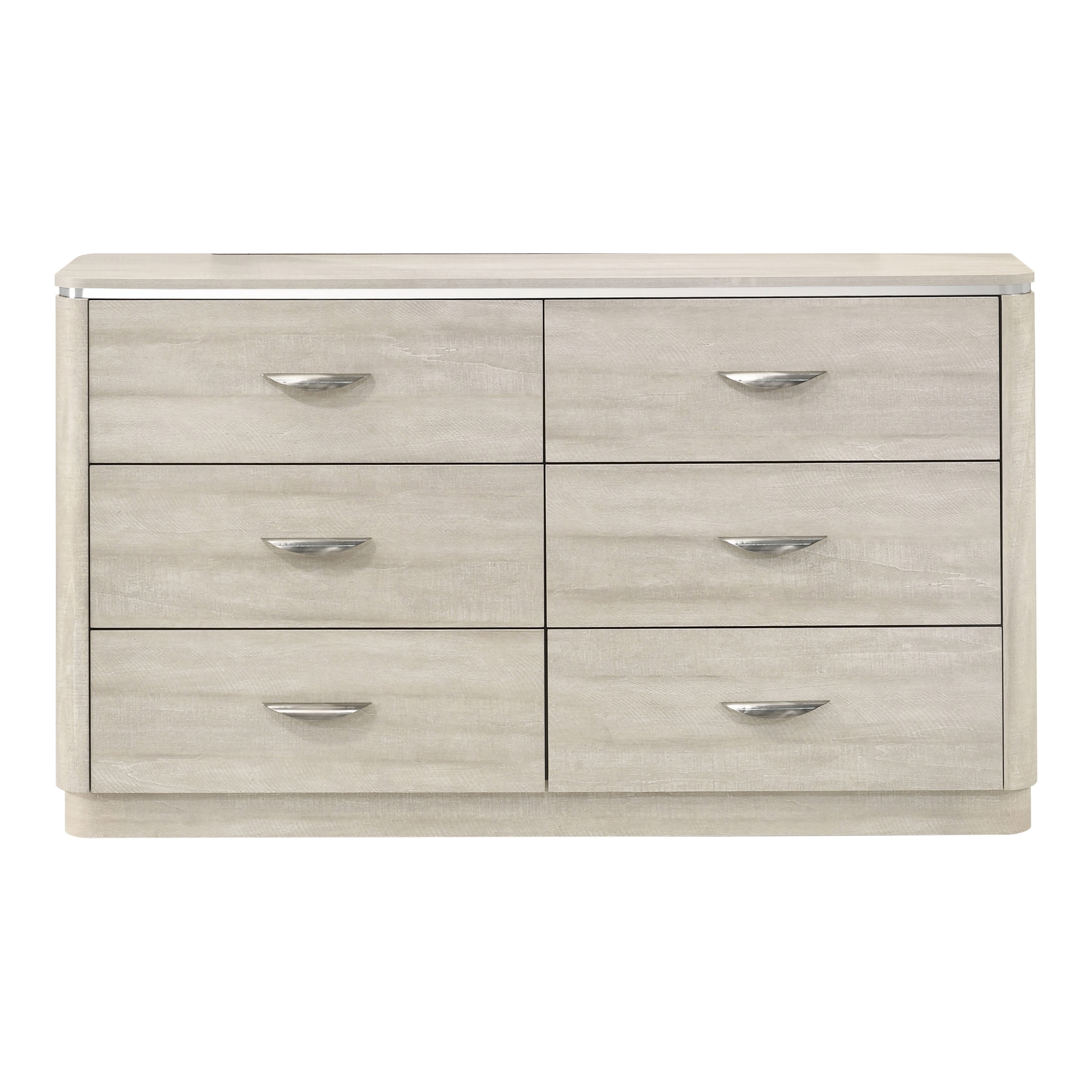Furniture of America Krale Modern Grey Wood 6-Drawer Dresser