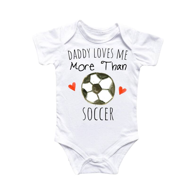 Soccer Football - Baby Boy Girl Clothes Infant Bodysuit Funny Cute Newborn - White - 0-3M