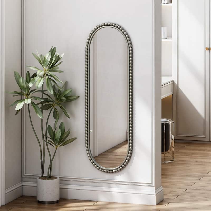 Wall Hanging Iron Art Oval Retro Mirror