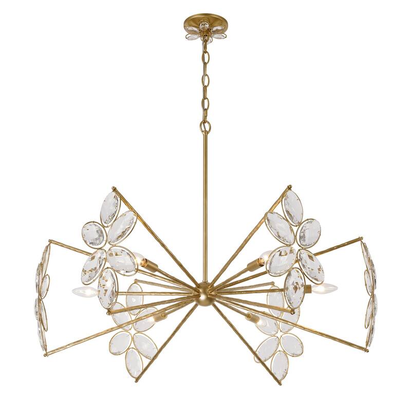 Savoy House 1-4529-6 Marbella 6 Light 36" Wide Crystal Abstract