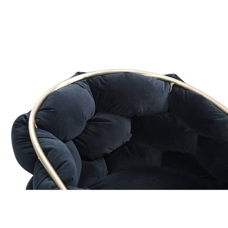 Modrest Debra Modern Black Velvet/Brushed Brass Dining Chair