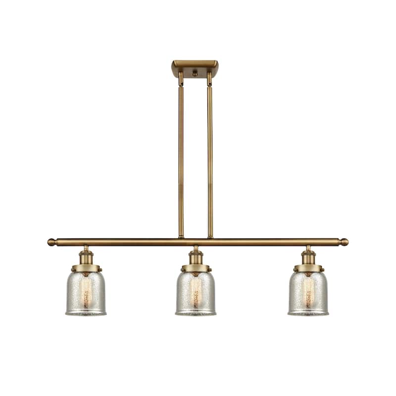 Innovations Lighting 916-3I-10-36 Bell Linear Bell 3 Light 36" Wide - Brushed Brass / Silver Plated Mercury