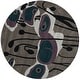 preview thumbnail 9 of 18, SAFAVIEH Handmade Soho Hiltraud N.Z. Wool Rug 6' Round - Grey/Blue - Round