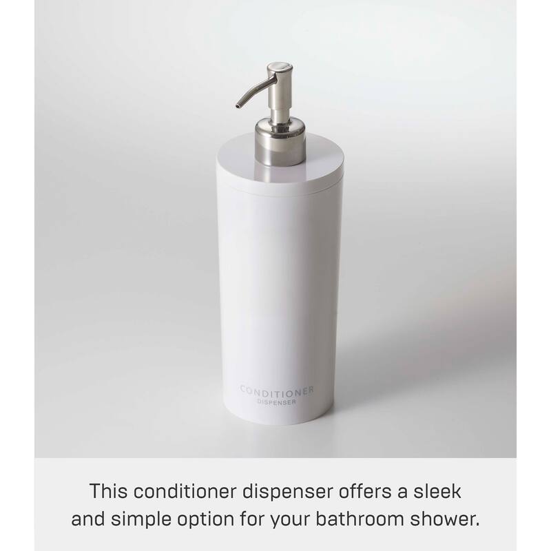 Yamazaki Home Round Shower Dispenser - Three Styles, ABS Plastic, Conditioner, 16.9 fluid oz., 500 ml