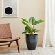 preview thumbnail 10 of 35, Glitzhome 16.75"H Set of 2 Oversized Eco-Friendly PE/Resin Faux Ceramic Tall Plastic Planter Porch Pot