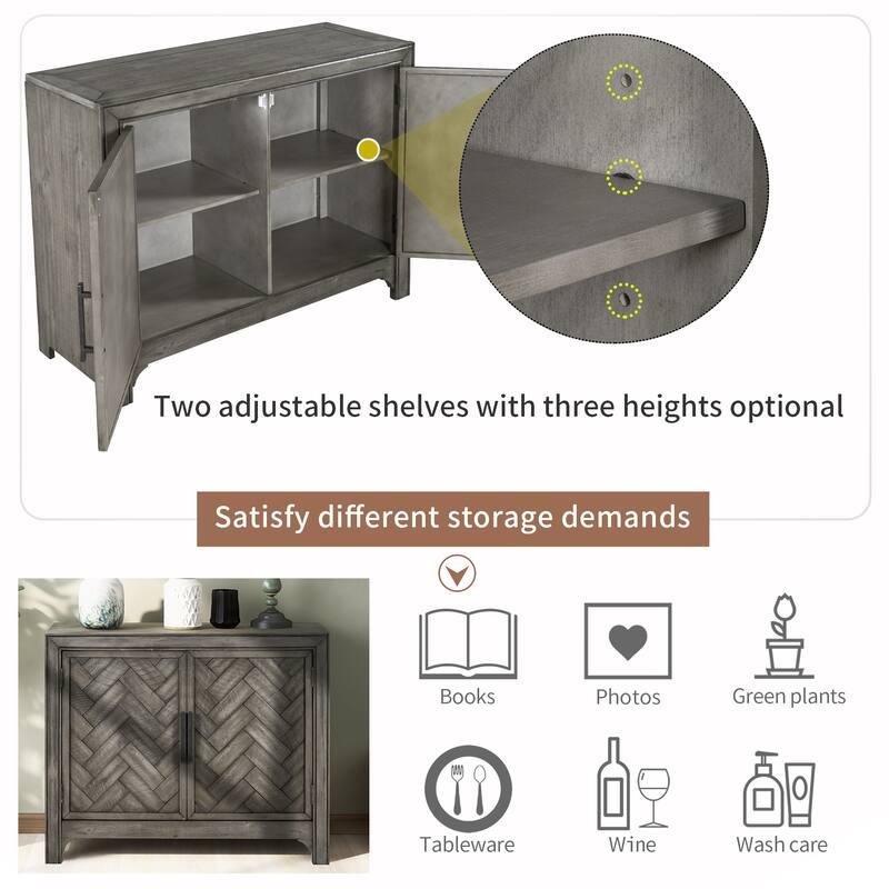 Console Table Sofa Table with 2 Shelves