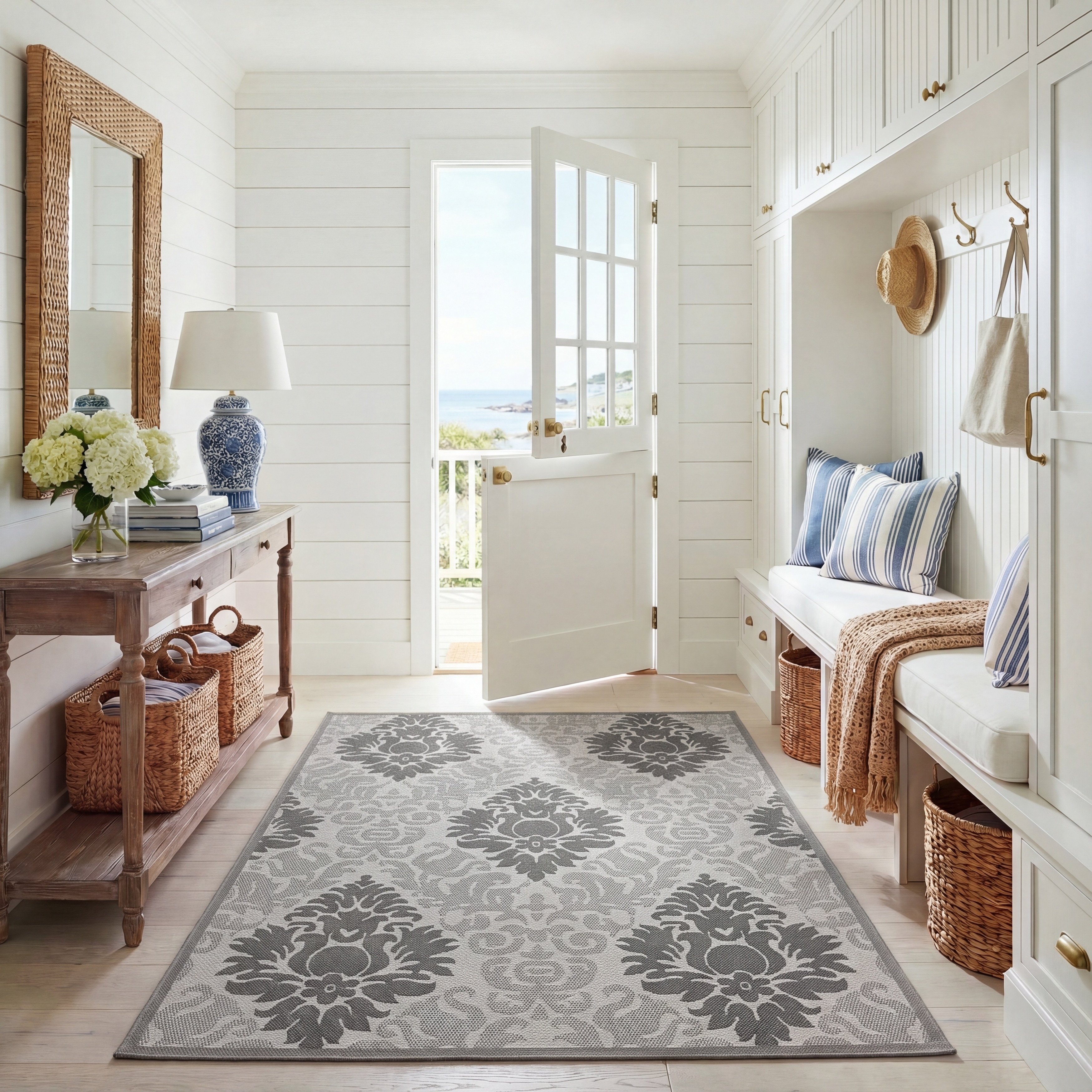 SAFAVIEH Courtyard Elidia Indoor/ Outdoor Waterproof Patio Backyard Rug