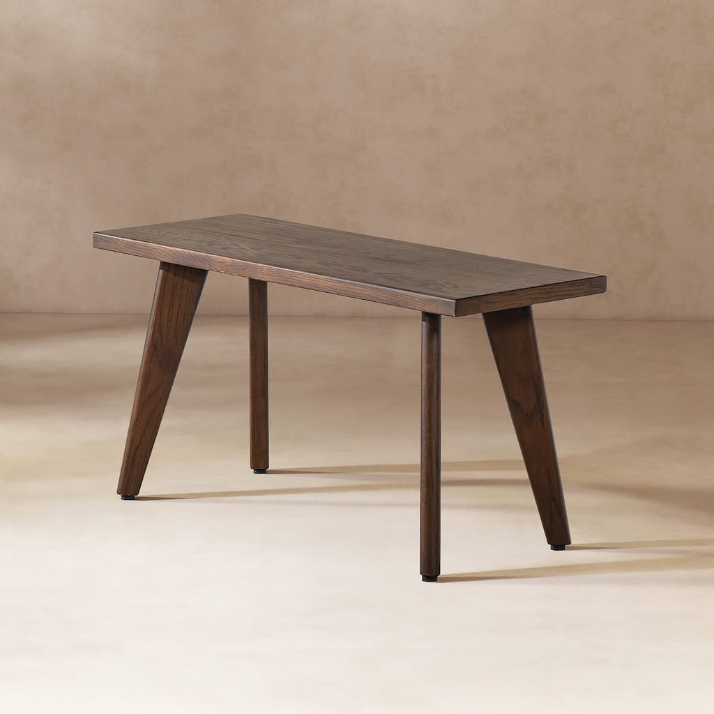 Jennifer Taylor Home Capri Solid Red Oak Wood Bench