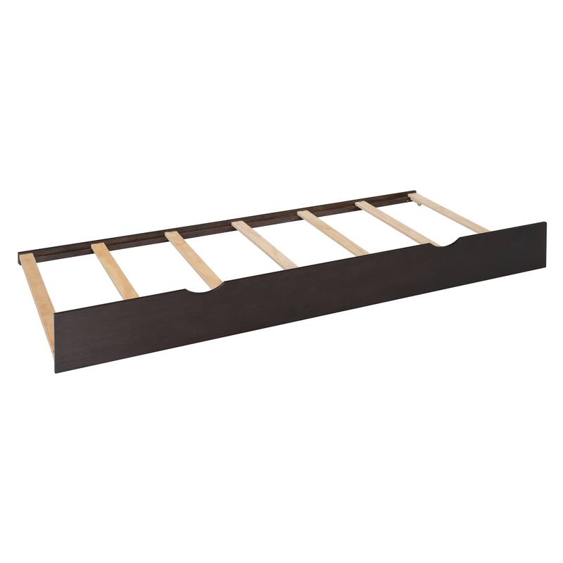 Wood Platform Bed Frame with All-in-One Cabinet and Shelf