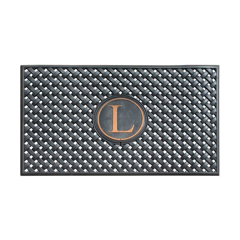 A1HC 100% Pure Rubber Monogrammed Front Door Mat 24" x39" Indoor Outdoor Doormat
