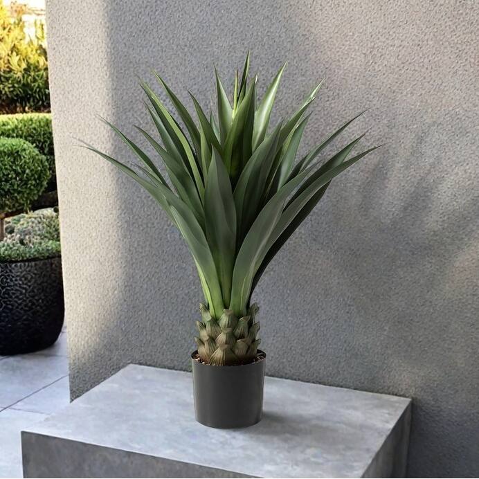 Glitzhome 39"H Potted Artificial Spiked Agave Tree With Real Touch - 25.5"D x 39.25"H