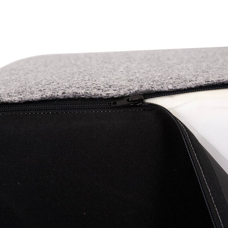 Allan Andrews No Tip Short Block Ottoman with Cover, Panama Collection