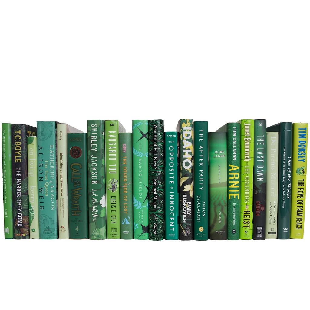 Books Green Decorative Accessories: Fern Dust Jackets Color By The Foot