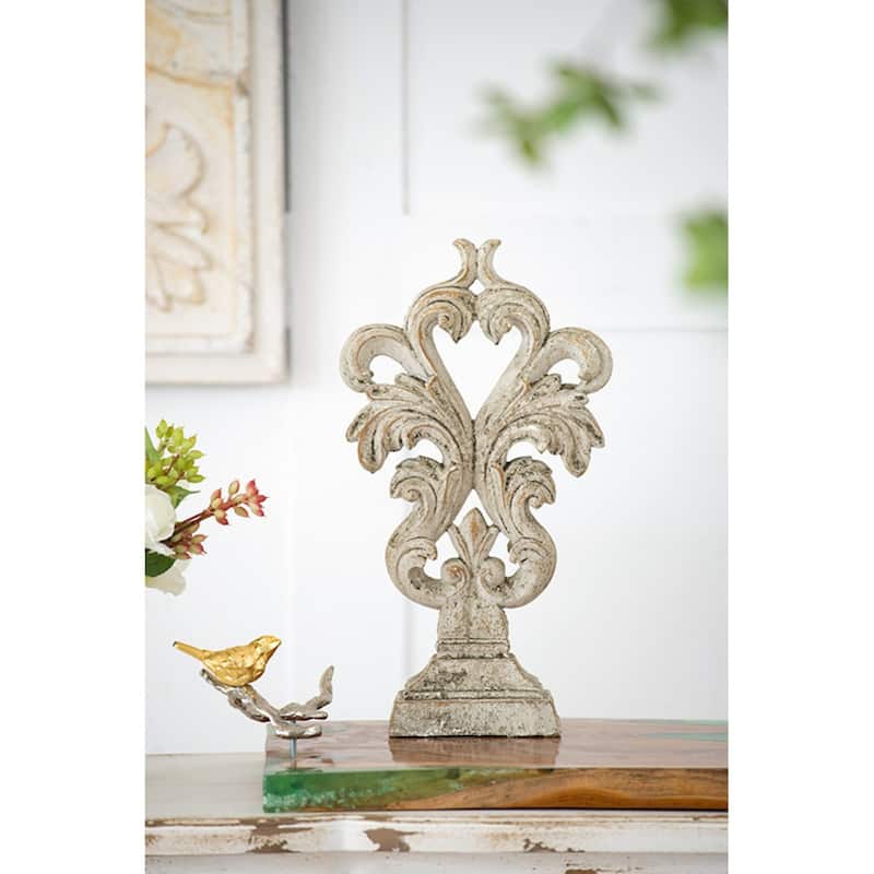 Traditional Style Cement Sculptural Decoration - 15"