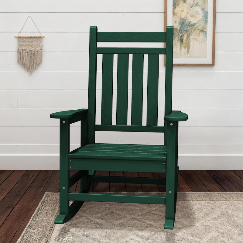 Modern High-Back Rocking Adirondack Chair All Weather
