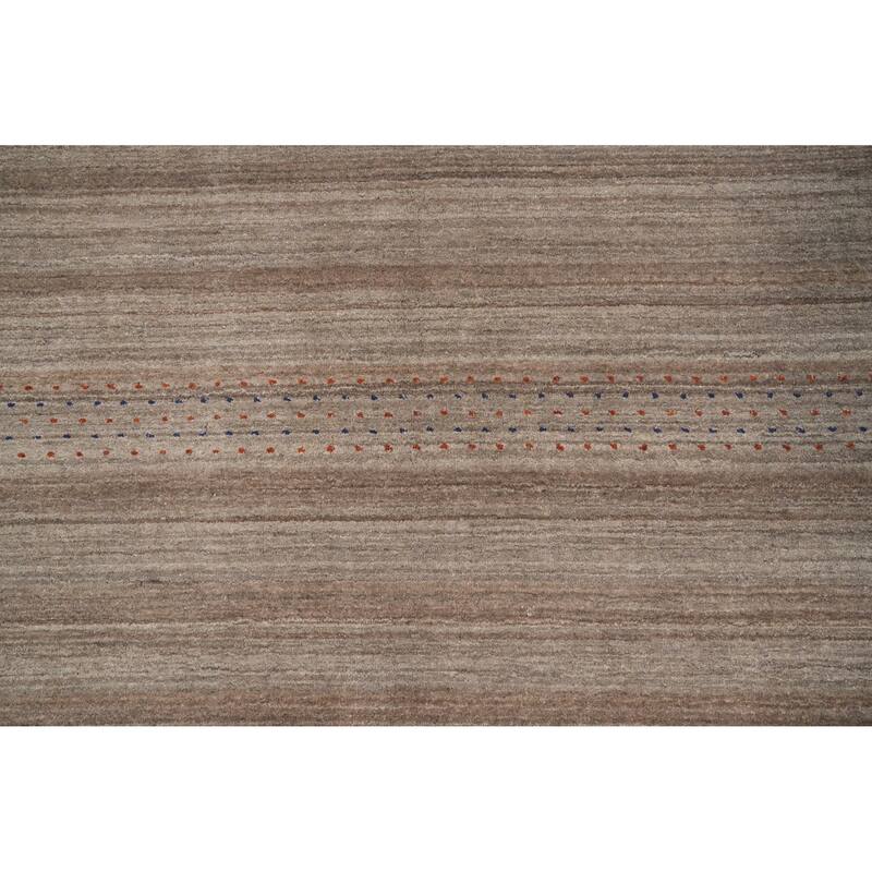 Hand Knotted Oriental 100% Wool Carpet Tribal Animal Pictorial Multi-Colored Gabbeh Area Rug - 7' 8'' X 4' 11''