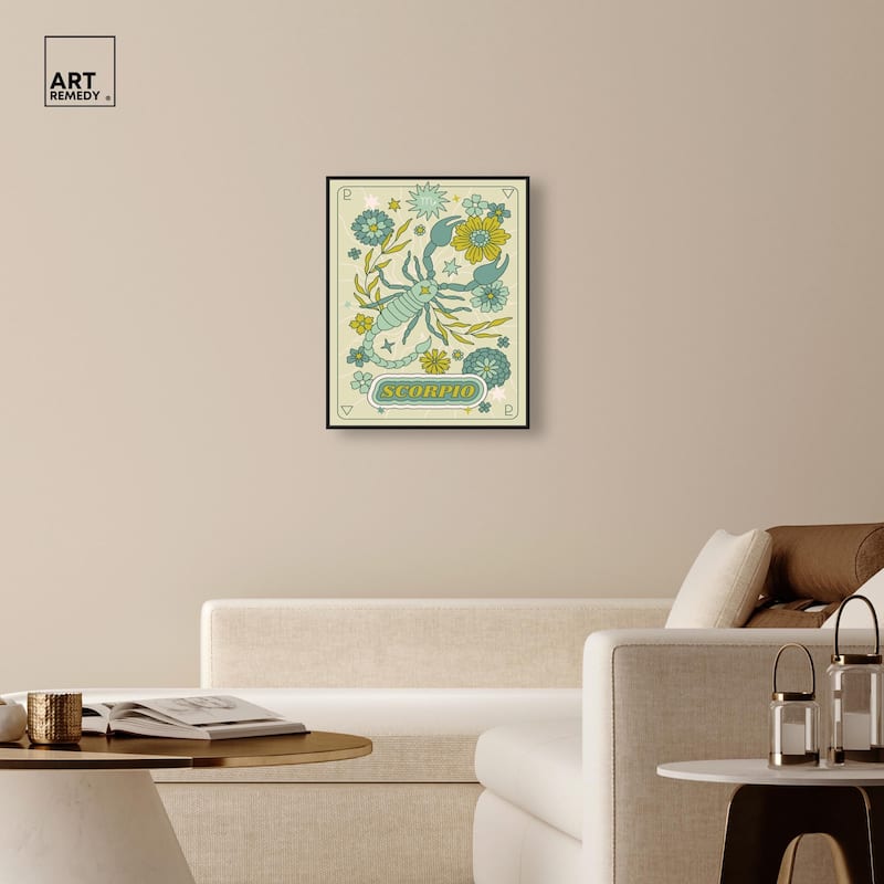 Scorpio Stars Card Canvas by Art Remedy