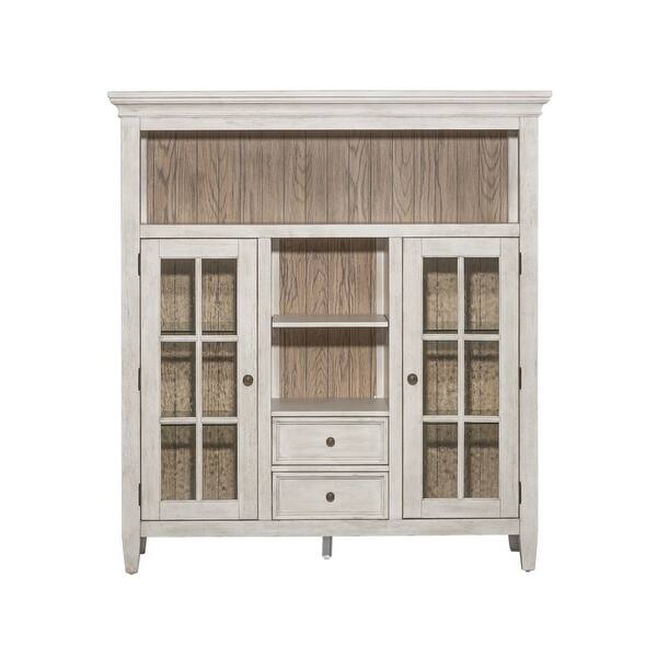 Shop Heartland Antique White Two Glass Doors Display Cabinet