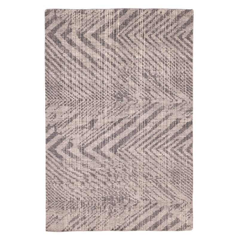 ECARPETGALLERY Hand-knotted Tangier Grey Wool Rug - 5'2 x 7'10