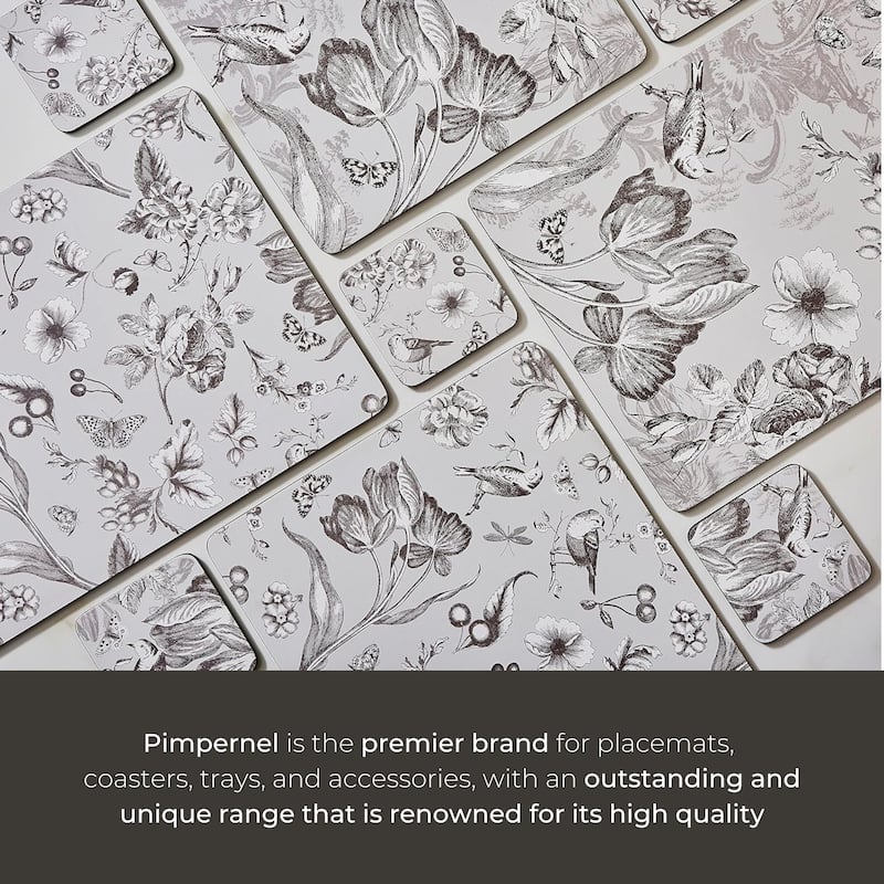 Pimpernel Set of 6 Vintage Garden Coasters - 4 Inches Sq.