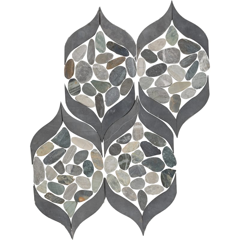Daltile Pebble Oasis Natural Stone Petal Pebble Mosaic 15" x 11" (11 PC per Carton) (8.47 SQFT per Carton) - N/A