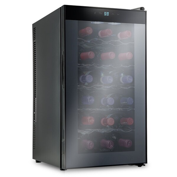 Shop Ivation 18 Bottle Thermoelectric Wine Cooler Chiller Stainless Steel Counter Top Red White Wine Cellar On Sale Overstock 22814511