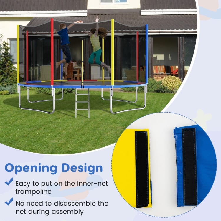 Multicolor PVC Foam Trampoline Safety Pad with Elastic Straps - Multi Color
