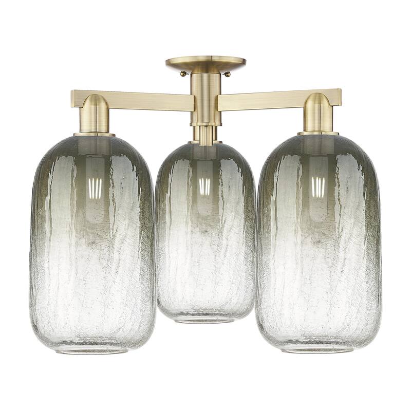 Innovations Lighting Downtown Urban - Brookhaven Cloche - 3 Light 25" Semi-Flush Mount