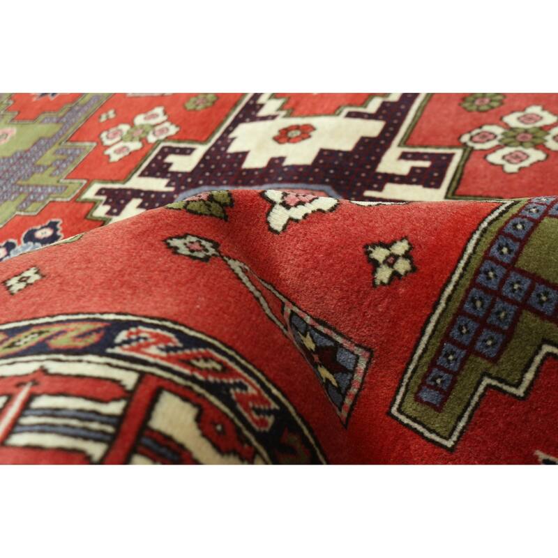 ECARPETGALLERY Hand-knotted Kayseri Vintage Red Wool Rug - 3'6 x 5'2