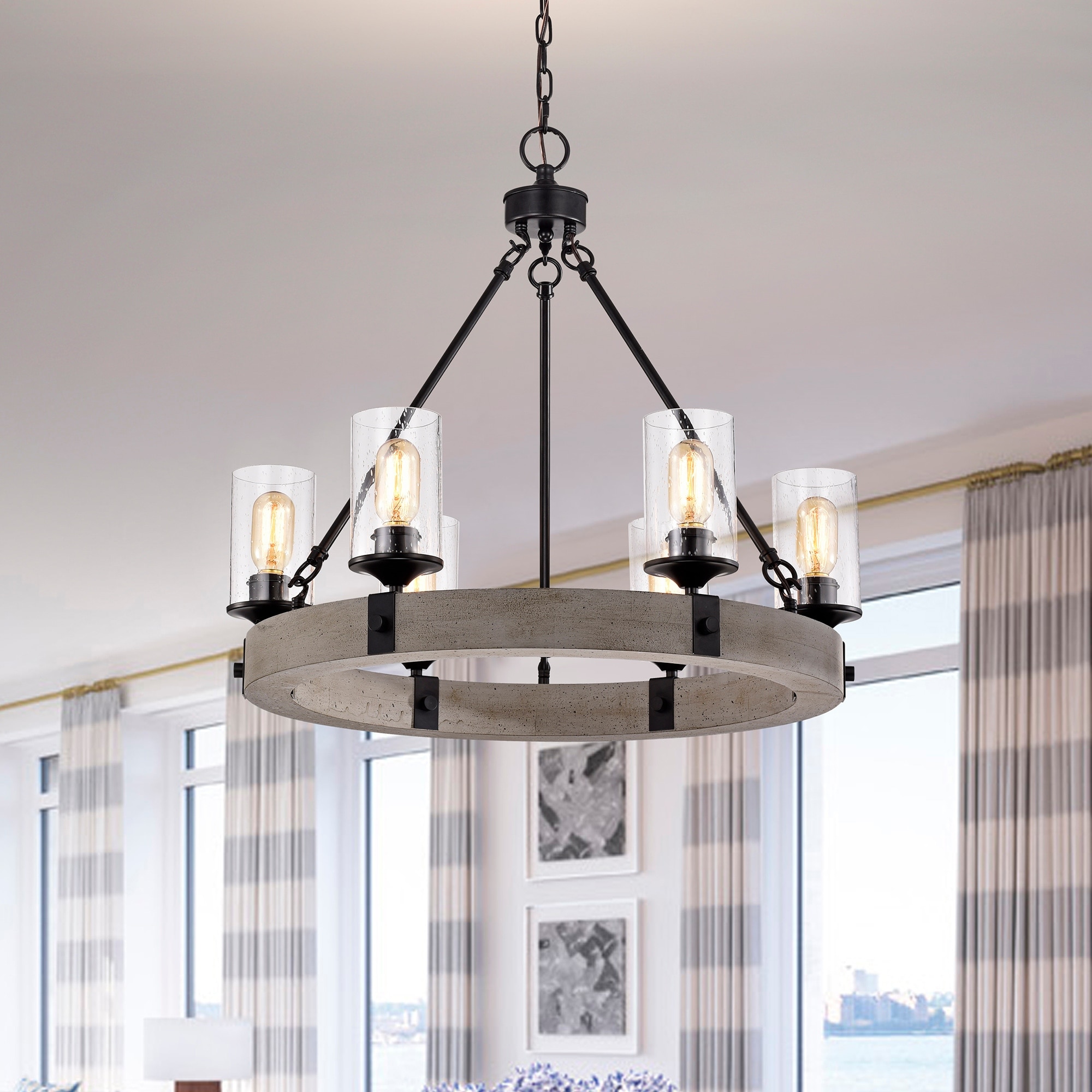 Grey wood light fixture 2025