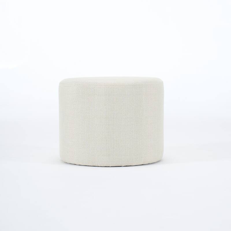 Ball & Cast Nesting Storage Ottomans of 2, Upholstered Footstool with Wood Tray