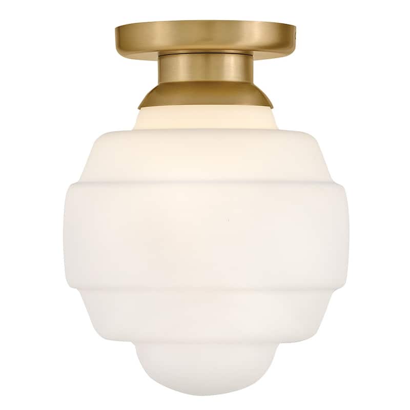 Lark 84323 Penny 12" Wide Semi-Flush Globe Ceiling Fixture