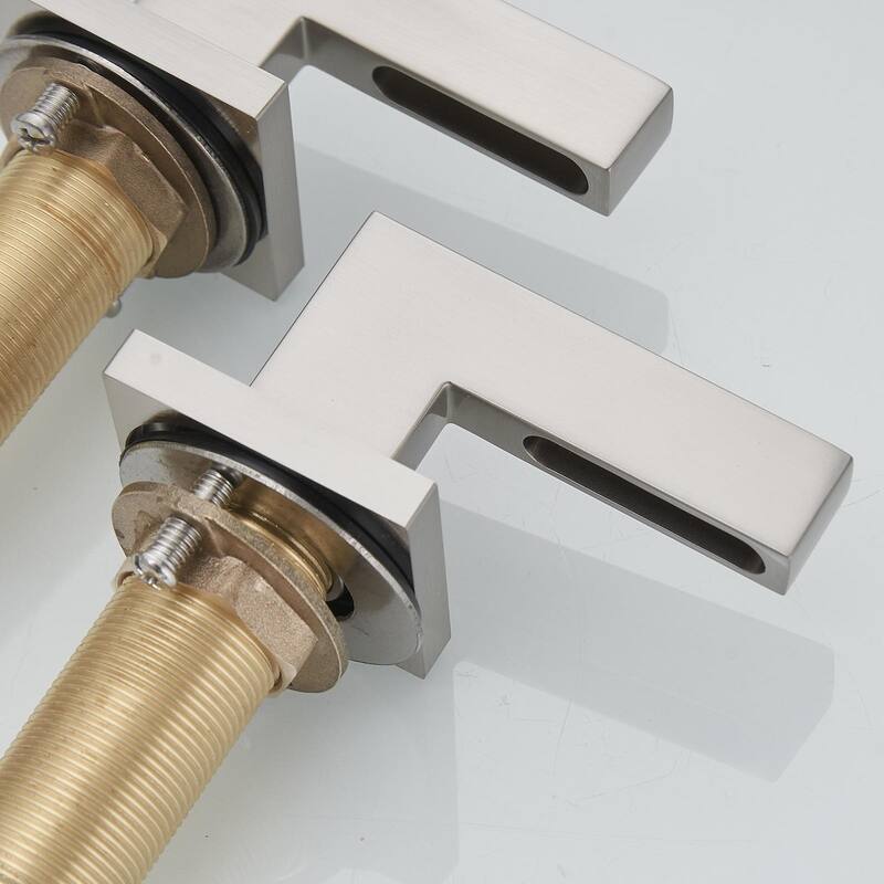 WIZ 8 in. Widespread Double Handle Bathroom Faucet With Pop-up Drain