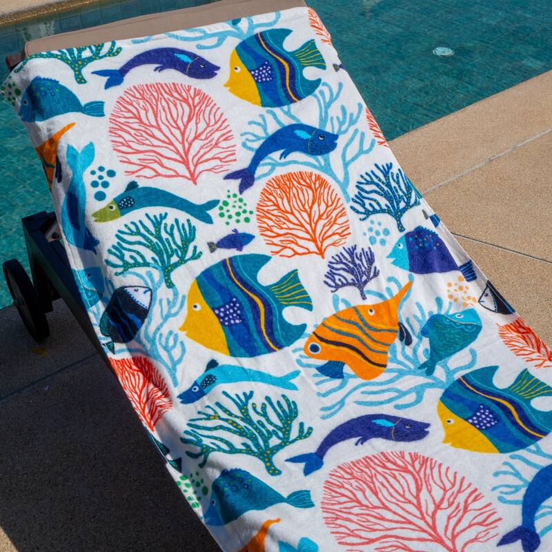 Arkwright Cotton Printed Novelty Beach Towel - 30x60 Inches