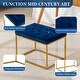 preview thumbnail 11 of 74, Upholstered Tufted Velvet Ottoman, Modern End of Bed Bench with Golden Metal Frame, Entryway Footrest Stool