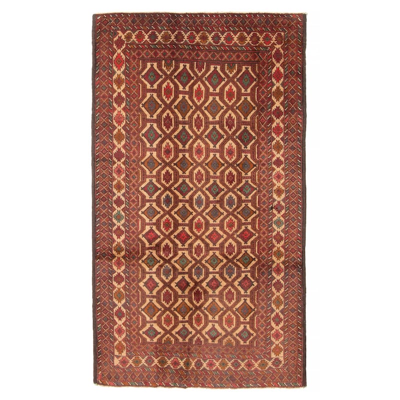 ECARPETGALLERY Hand-knotted Teimani Tan Wool Rug - 3'5 x 6'5 - 3'5 x 6'5 - Tan